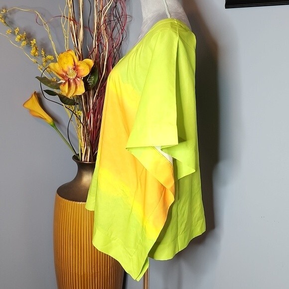 H by Halston Dip Dye Lime Punch Top Size M/L NWT - Picture 5 of 16